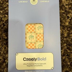 Casely Bold Checkered Orange and Green Phone Case